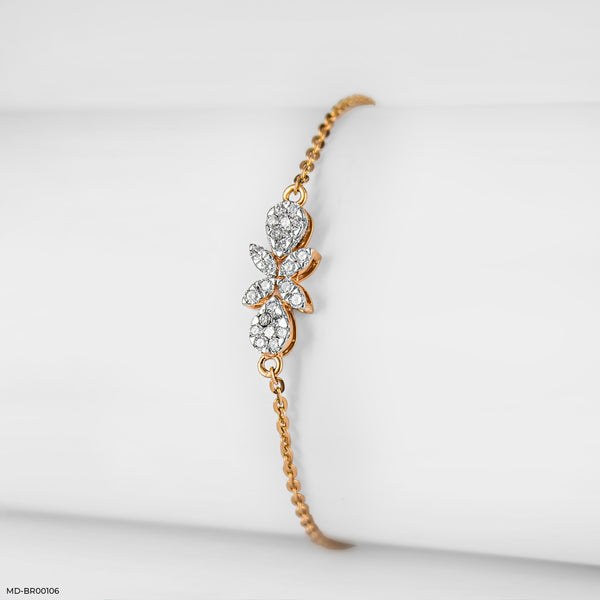 Fragrant Flower Diamond Bracelet 14K Rose Gold