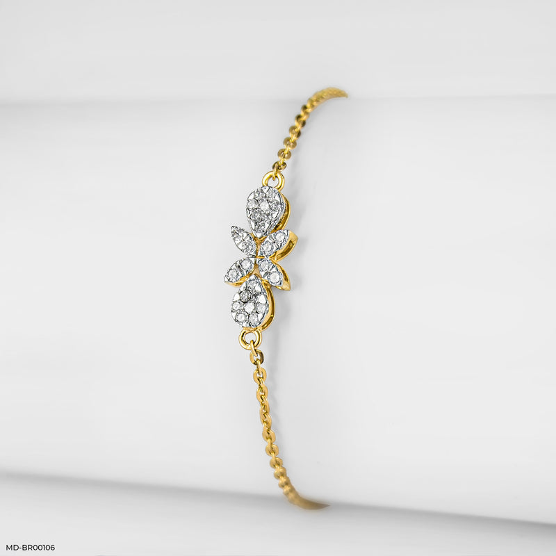 Fragrant Flower Diamond Bracelet 14K Rose Gold