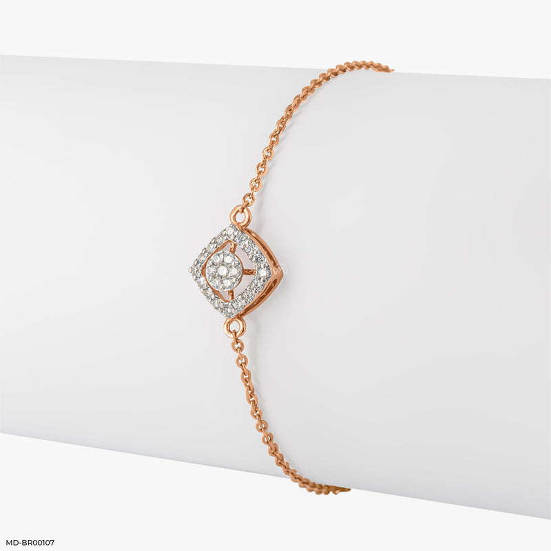 Abstract Beauty Diamond Bracelet 14K Rose Gold