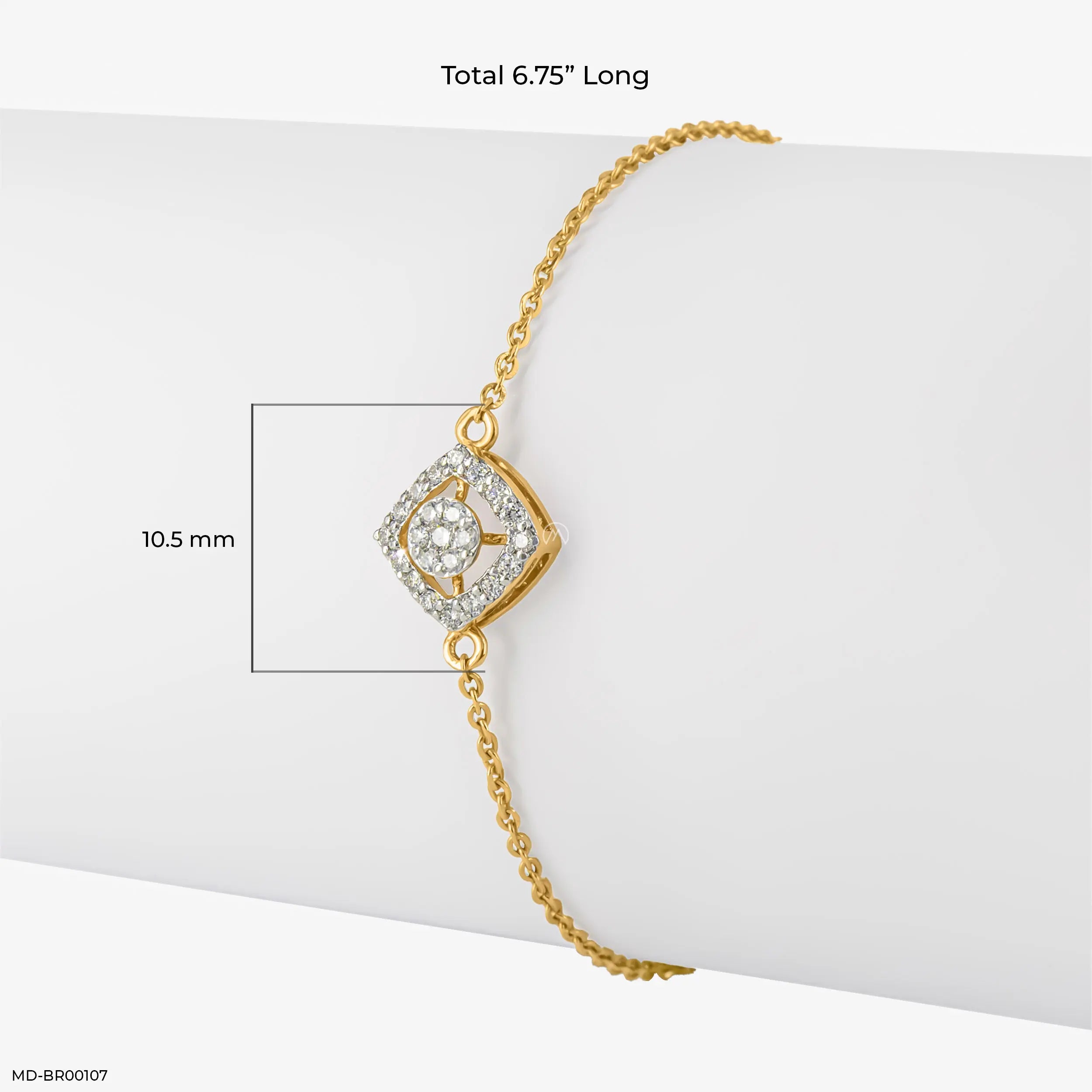 0.25 Carat Abstract Beauty Lab Diamond Bracelet 14K Rose Gold