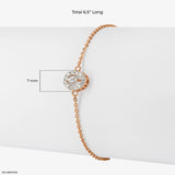 0.15 Carat Subtle Contour Lab Diamond Bracelet 14K Rose Gold