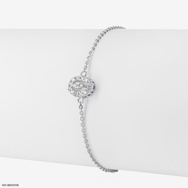 Subtle Contour Diamond Bracelets 14K White Gold