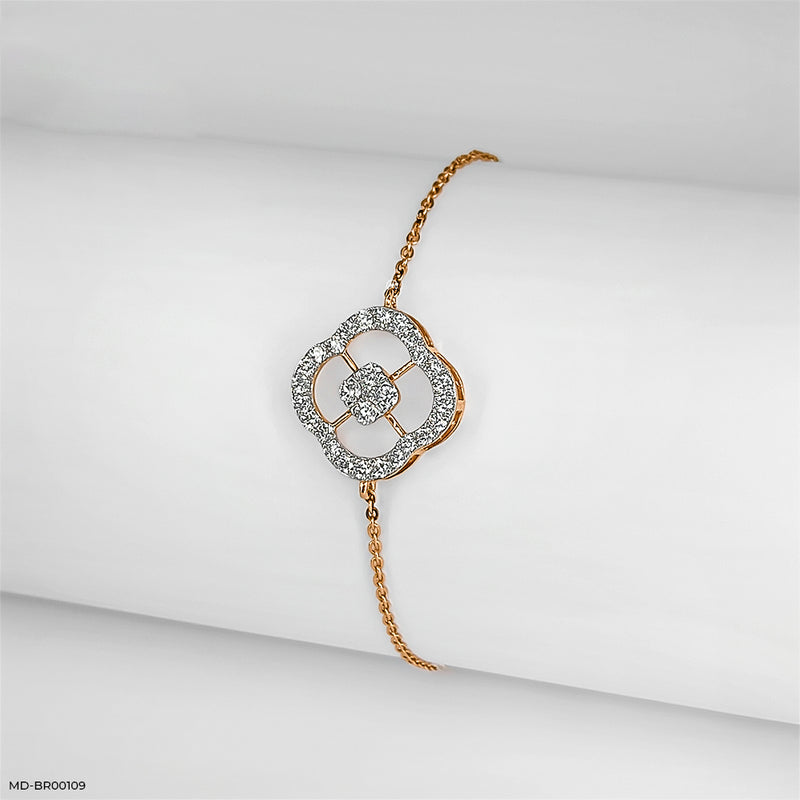 Framed Floret Diamond Bracelets 14K Rose Gold