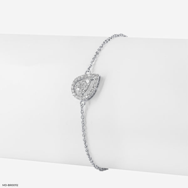 Sleek Statement Diamond Bracelets 14K White Gold