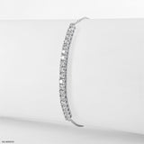 Delicate Round Diamond Chain Bracelet 14K Yellow Gold