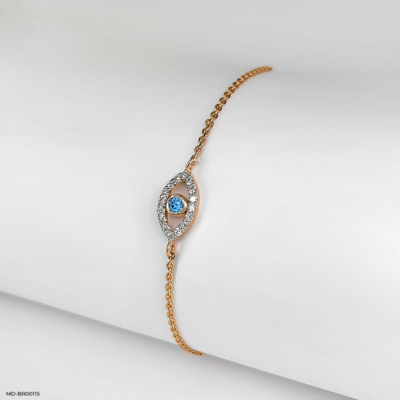 Evil Eye Diamond Bracelets 14K Rose Gold