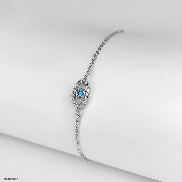 Evil Eye Diamond Bracelets 14K White Gold