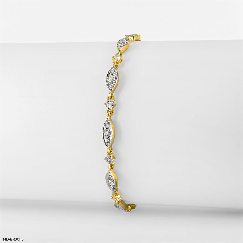 Prong Setting Diamond Bracelet 14K Yellow Gold