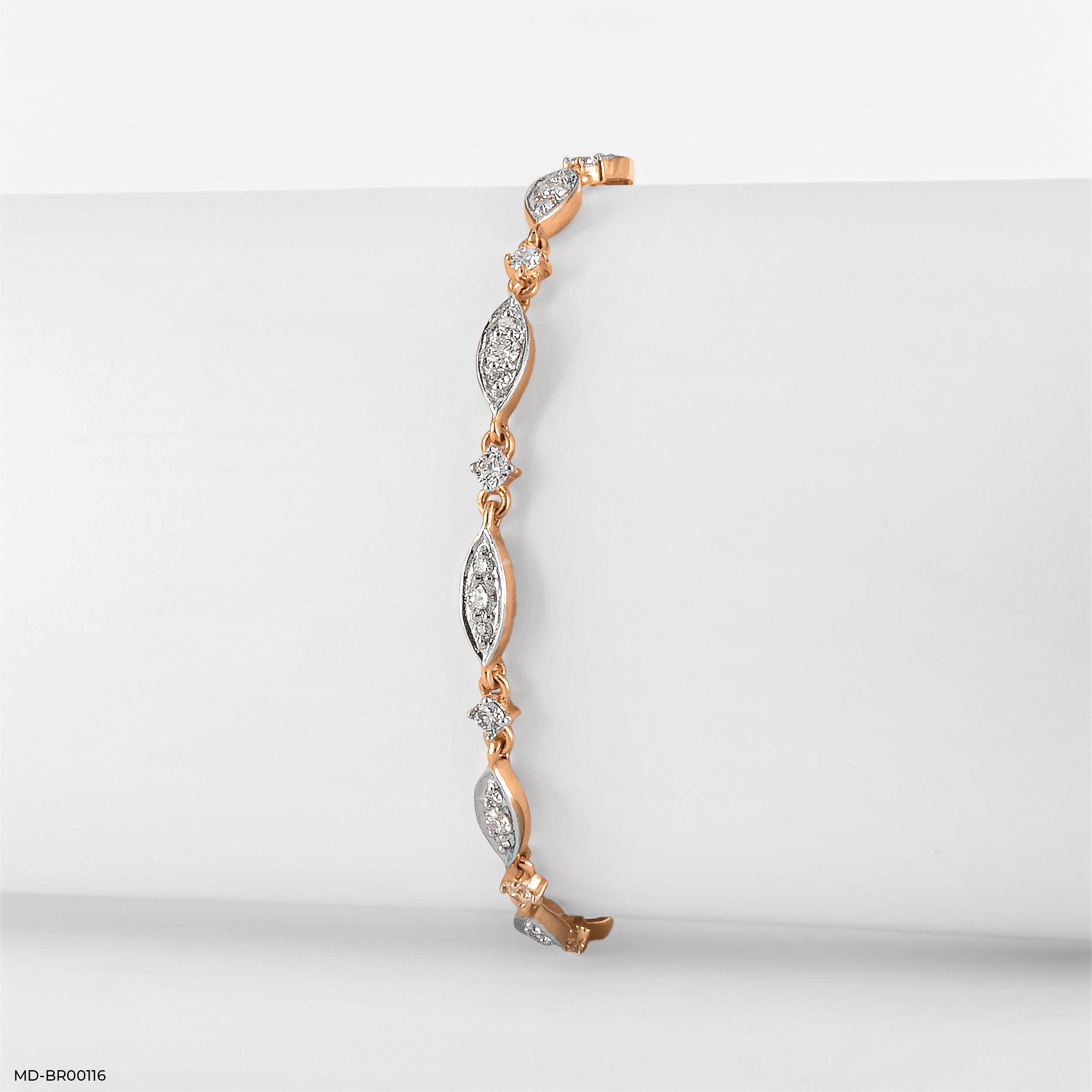 Prong Setting Diamond Bracelets 9K Yellow Gold