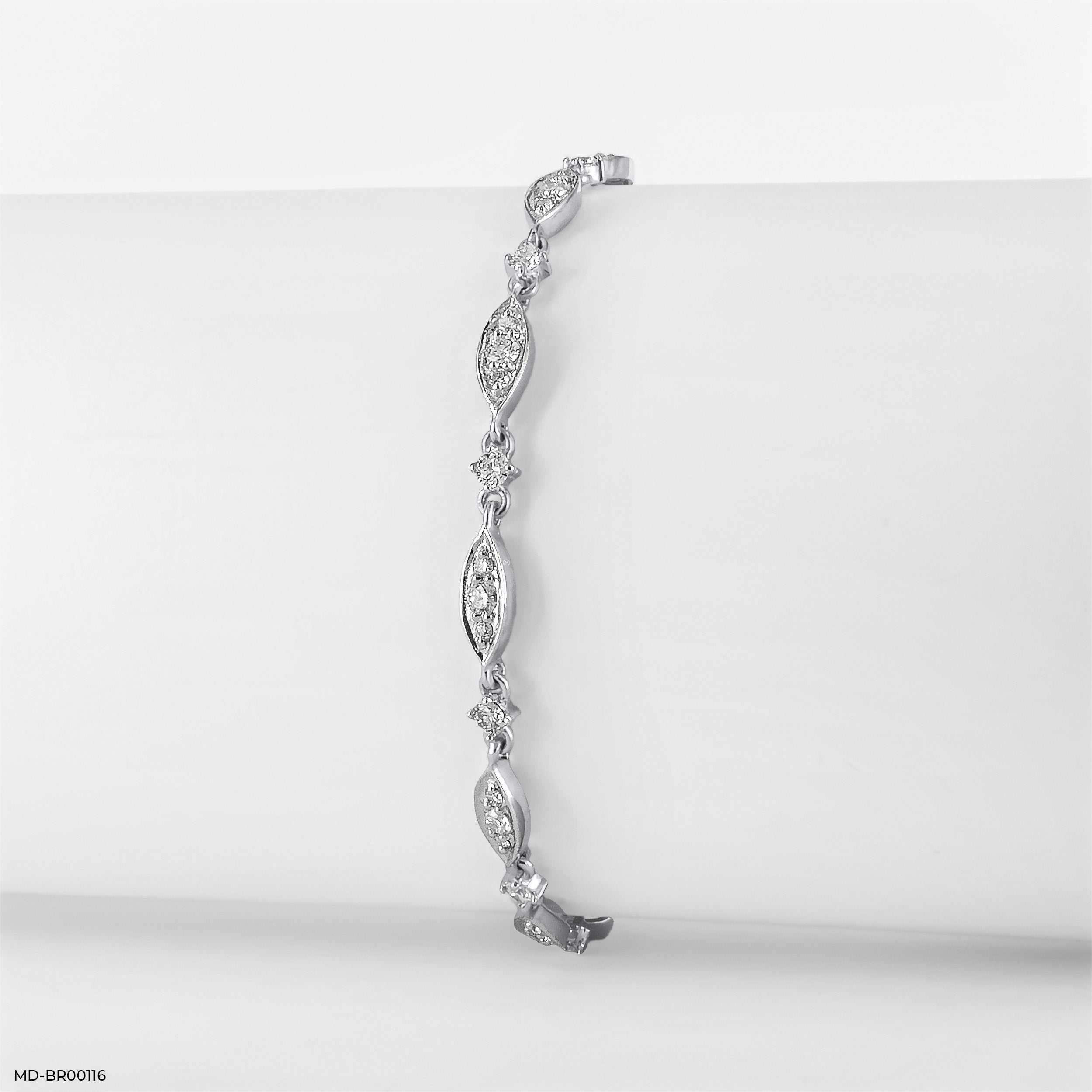 Prong Setting Diamond Bracelets 9K Yellow Gold