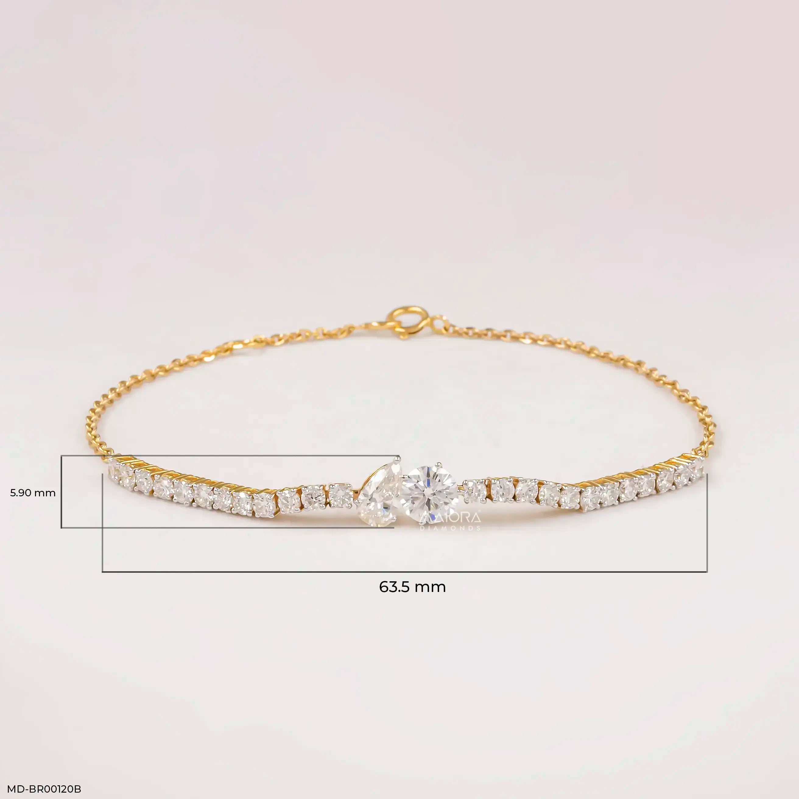 1.55 Carat Toi Et Moi Lab Diamond Bracelet