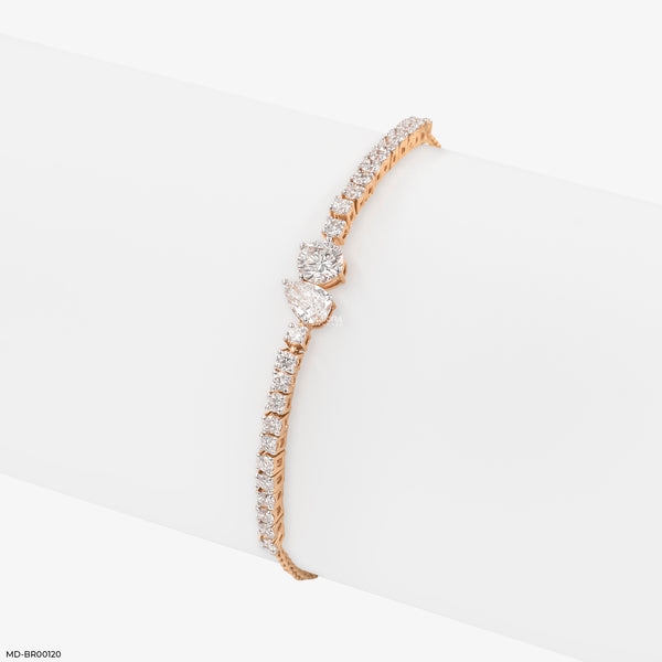 The Celestial Cascade Lab Diamond Bracelet 14K Yellow Gold