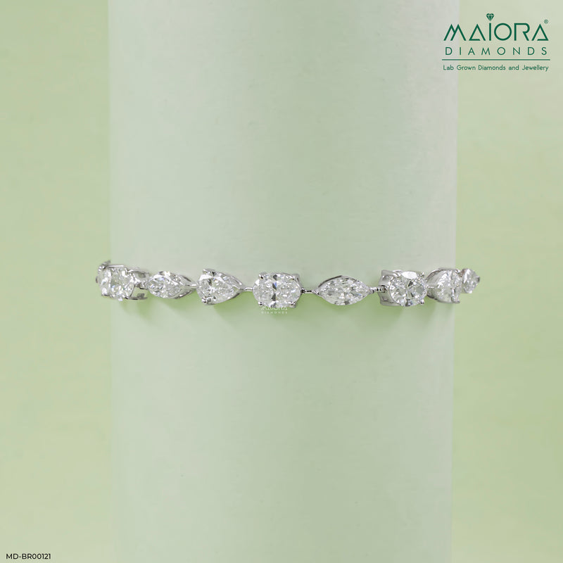 The Interlude Lab Diamond Bracelet 18K White Gold