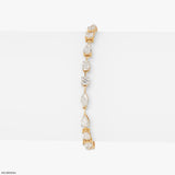 4.15 Carat Classic Fancy Solitaire Diamond Bracelet  9K Yellow Gold