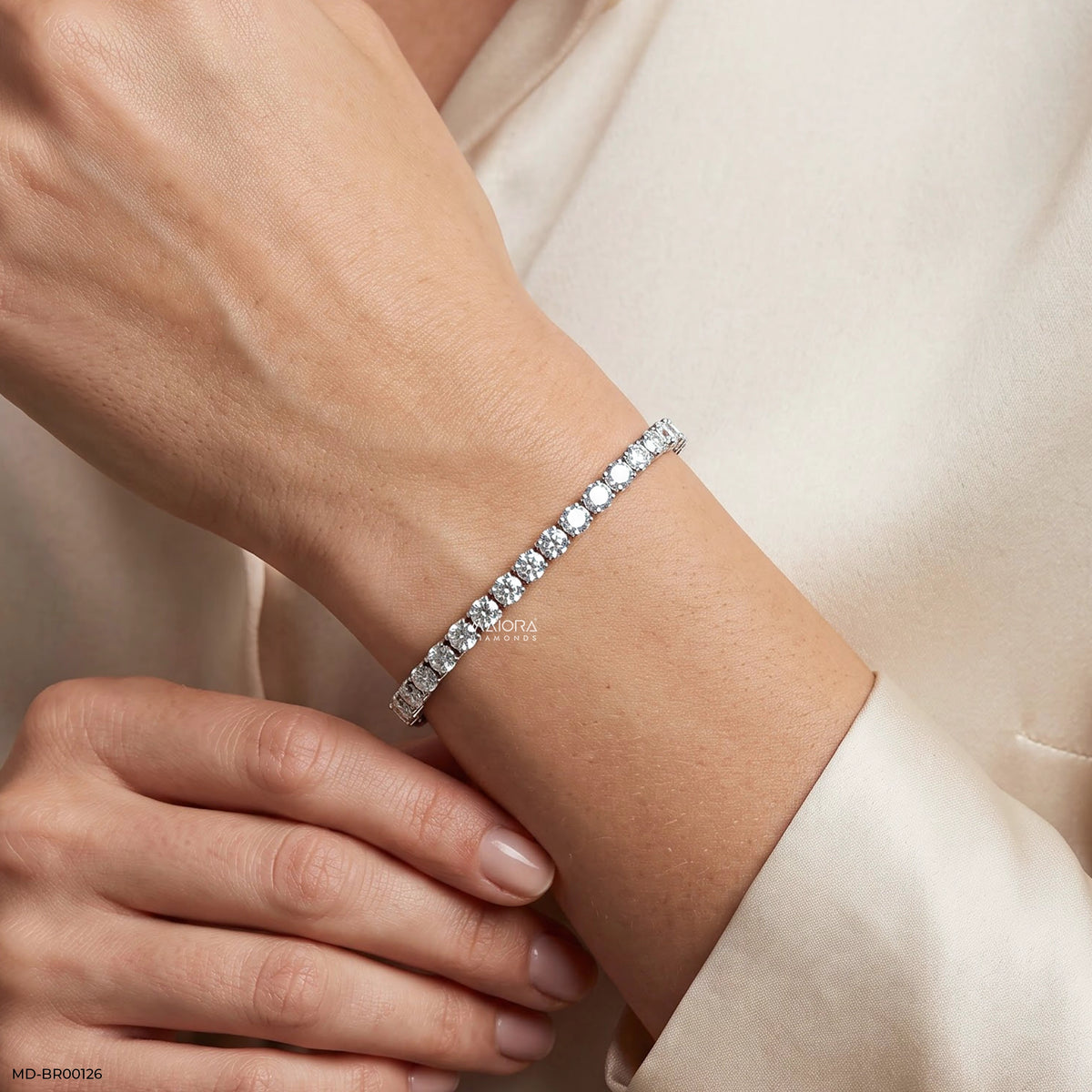 Brilliance Liner Solitaire Diamond Bracelet