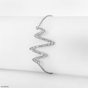 Heart Beat Pulse Diamond Bracelets 18K White Gold