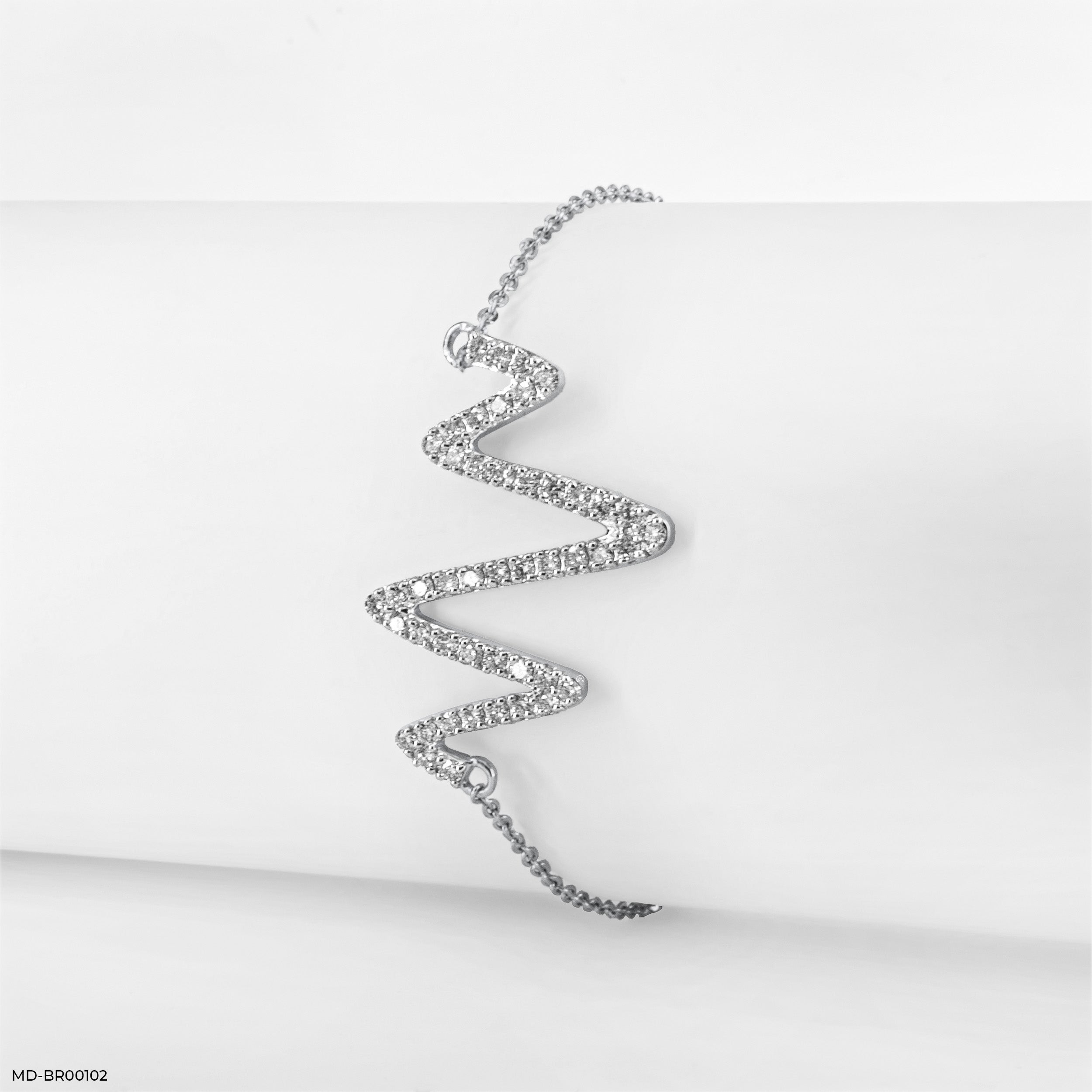 Heart Beat Pulse Diamond Bracelets 14K Rose Gold