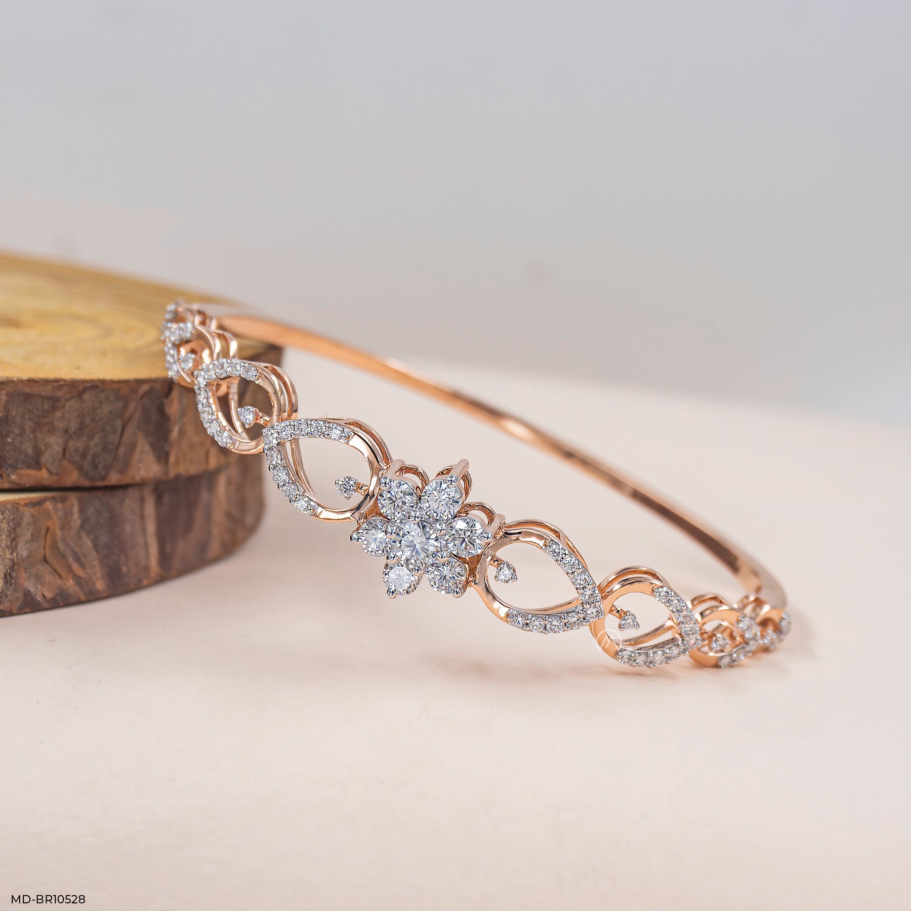 Blossom Dusk Diamond Bracelets 14K White Gold