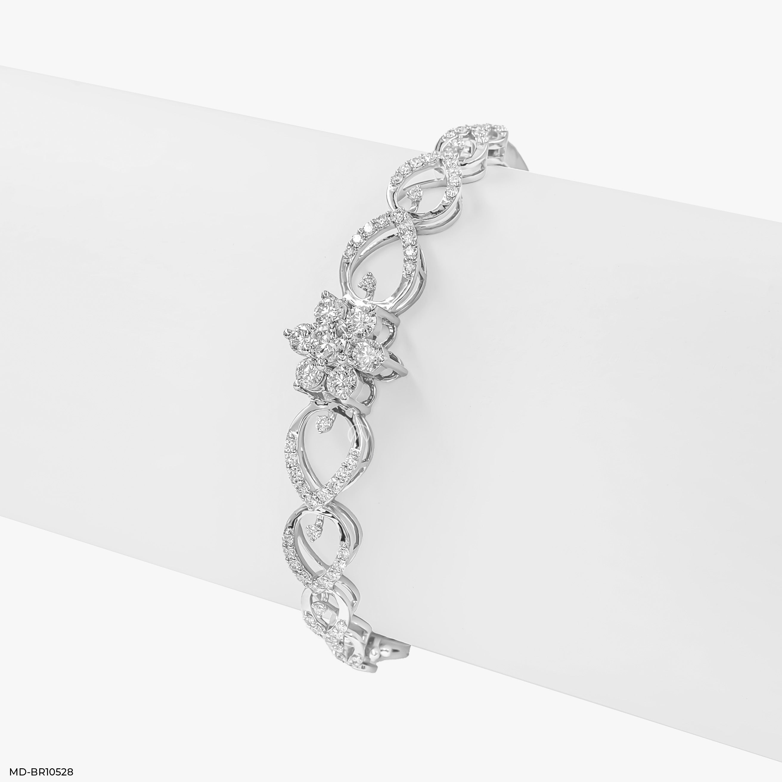 Blossom Dusk Diamond Bracelets 14K White Gold