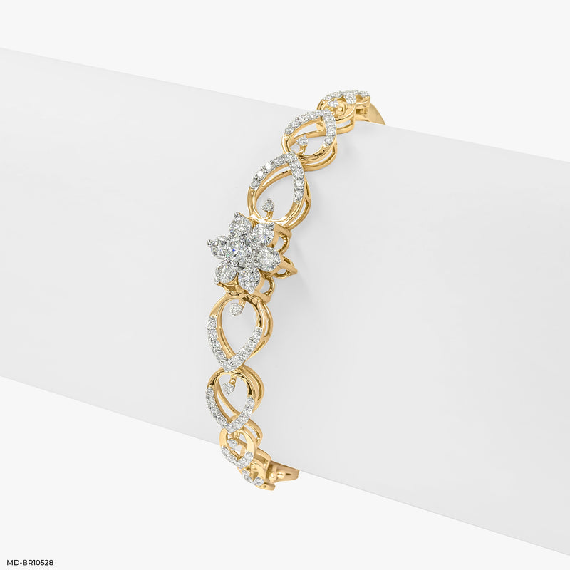 Blossom Dusk Diamond Bracelets 14K Yellow Gold