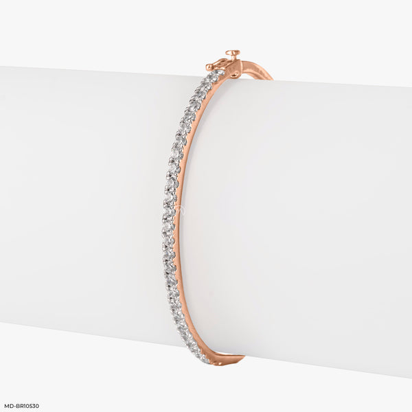 Sparkling Arc Cuff Bracelet 18K Rose Gold