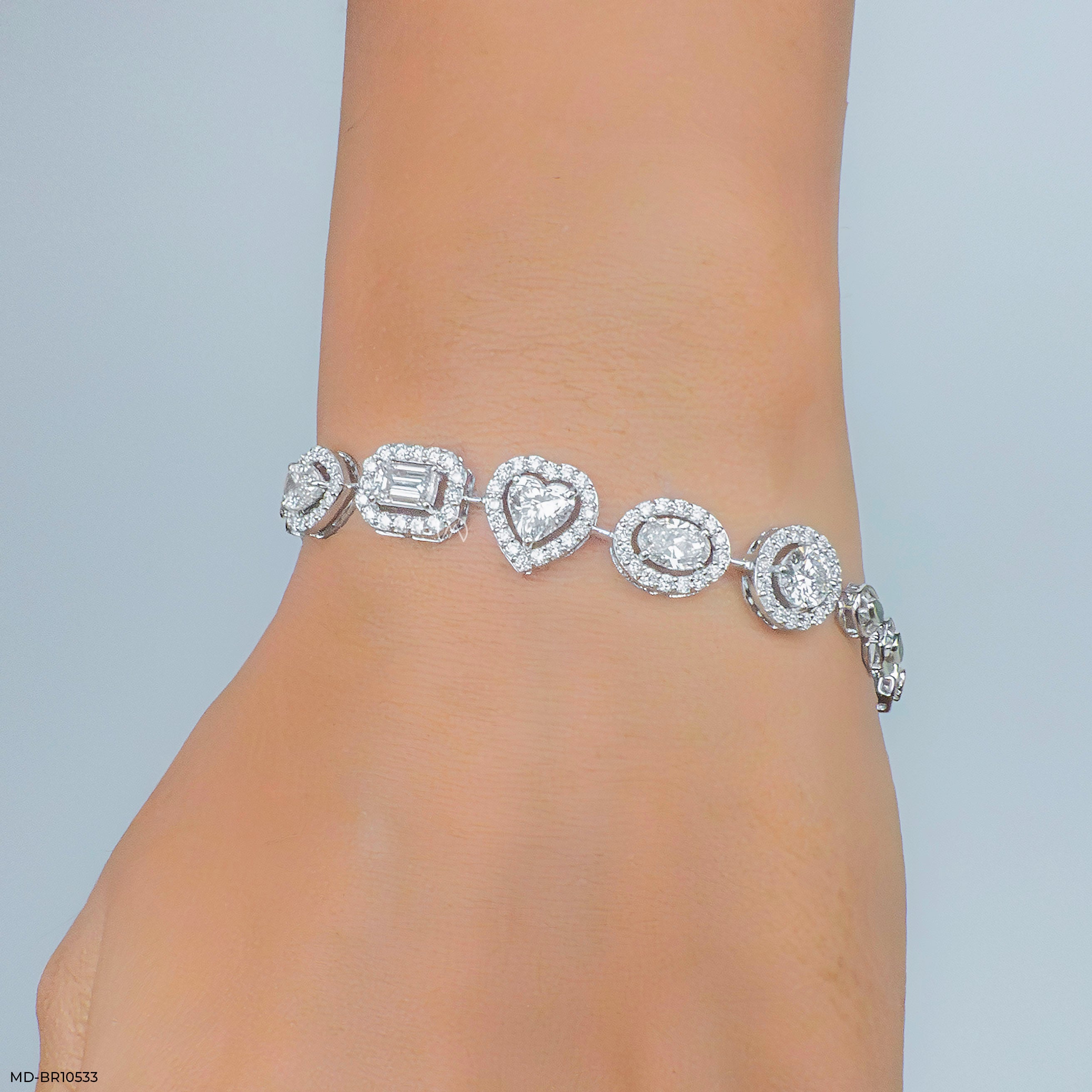 3 Carat Timeless Spark Lab Diamond Tennis Bracelet 14K White Gold