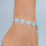 Timeless Spark Lab Diamond Tennis Bracelet 14K White Gold