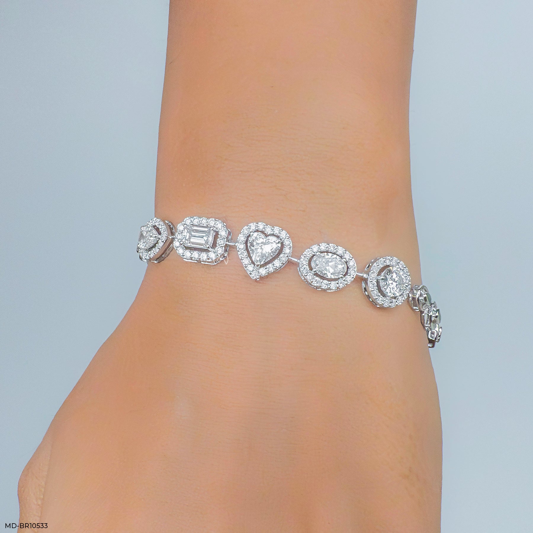 3 Carat Timeless Spark Lab Diamond Tennis Bracelet 14K White Gold