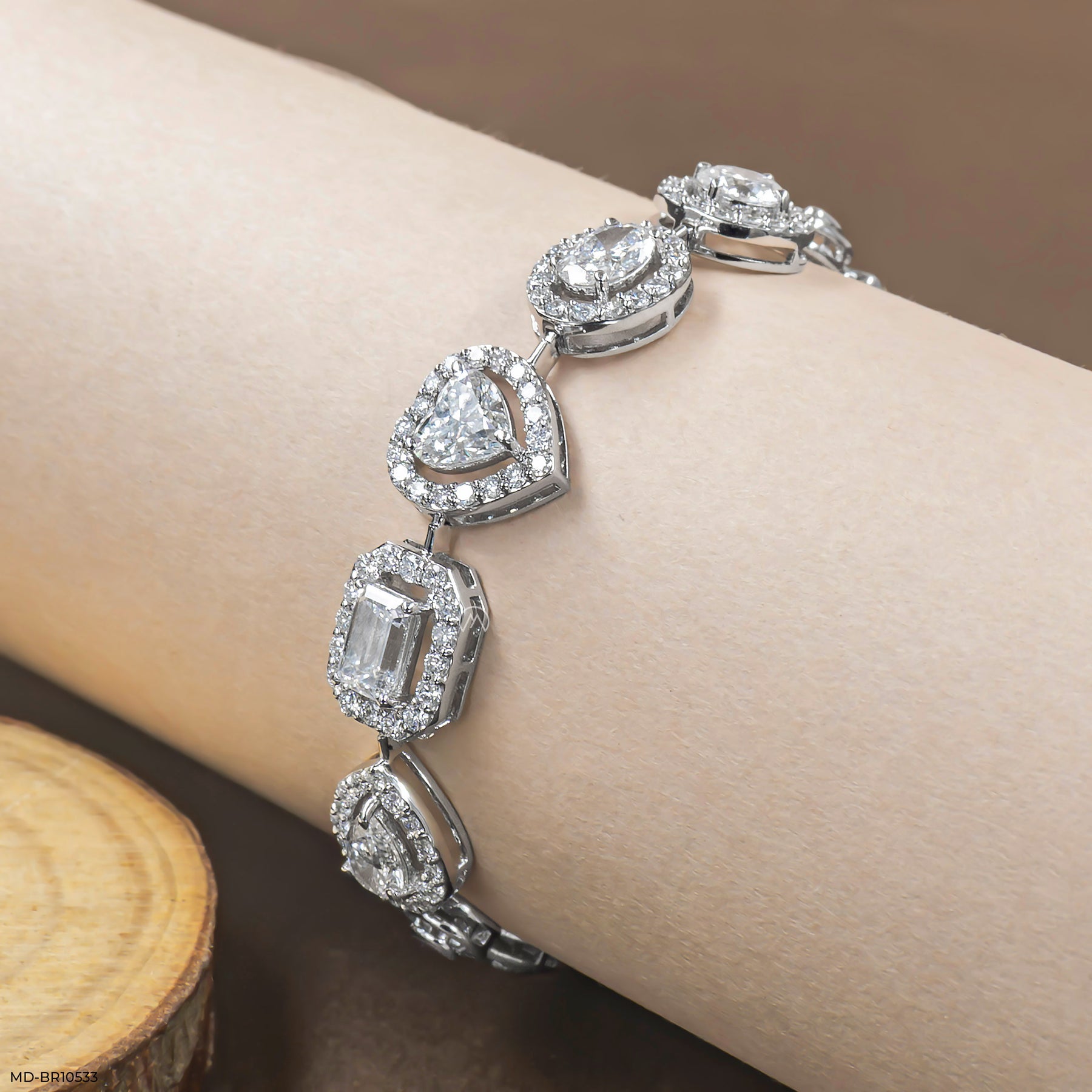 3 Carat Timeless Spark Lab Diamond Tennis Bracelet 14K White Gold