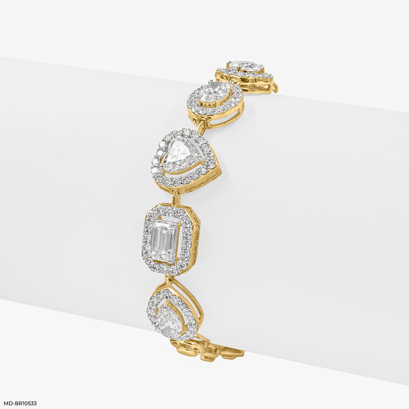 Timeless Spark Lab Diamond Tennis Bracelet 14K White Gold