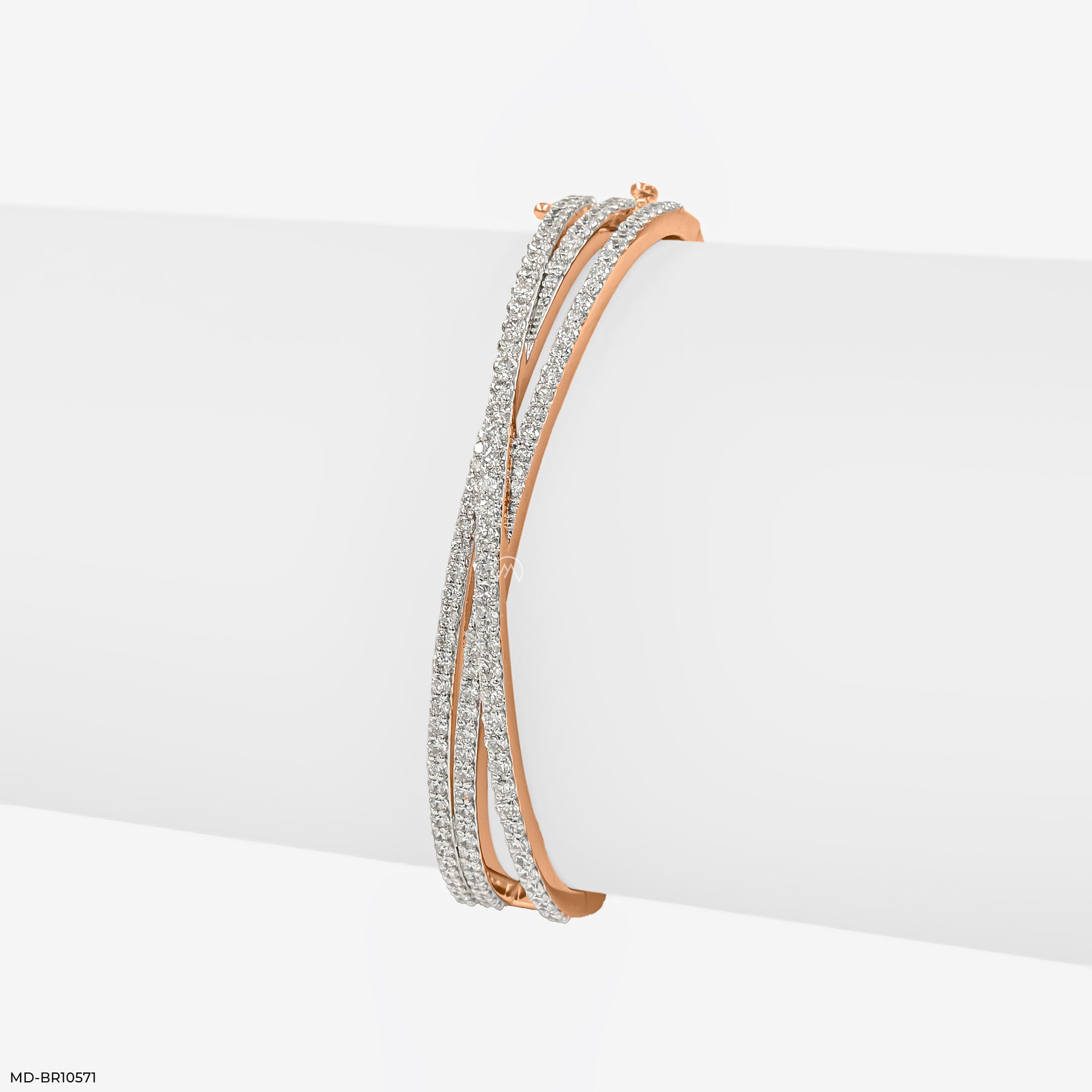 Trinity Spark Diamond Bracelet 14K White Gold