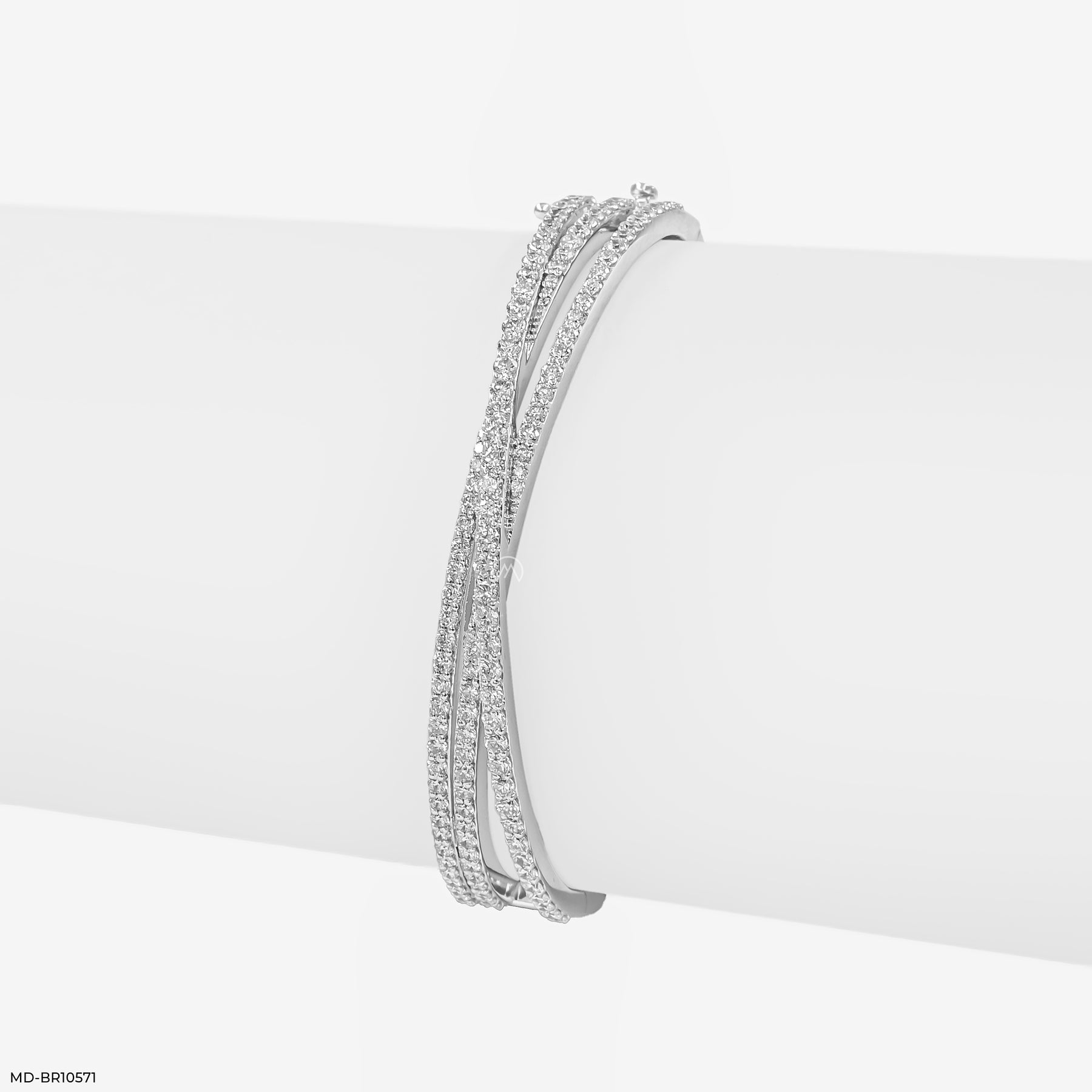 Trinity Spark Diamond Bracelet 14K White Gold