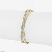 Trinity Spark Diamond Bracelet 14K Yellow Gold