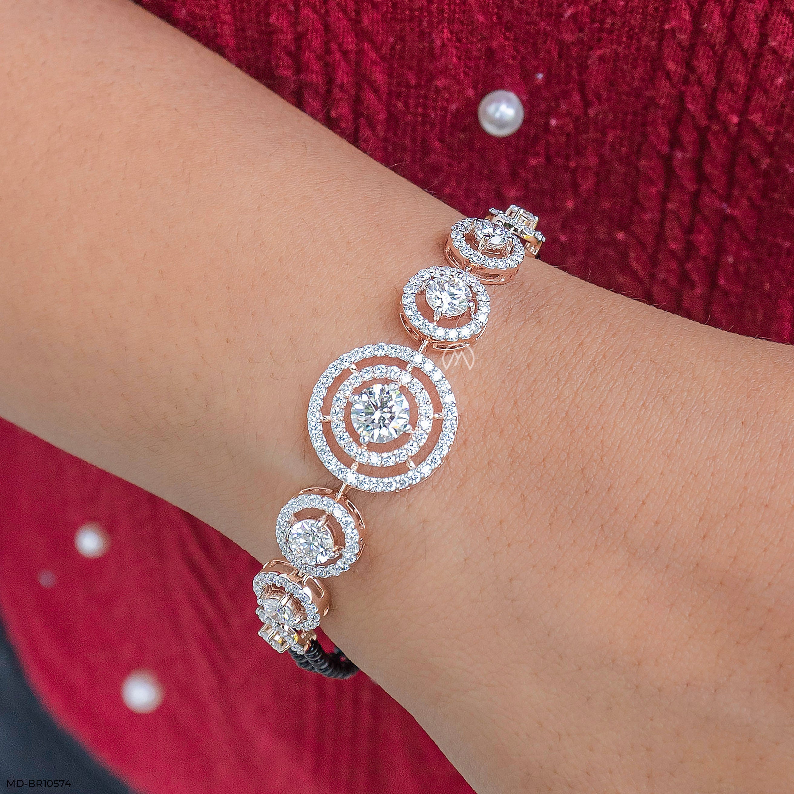 SparkSutra Diamond Bracelets 14K Rose Gold