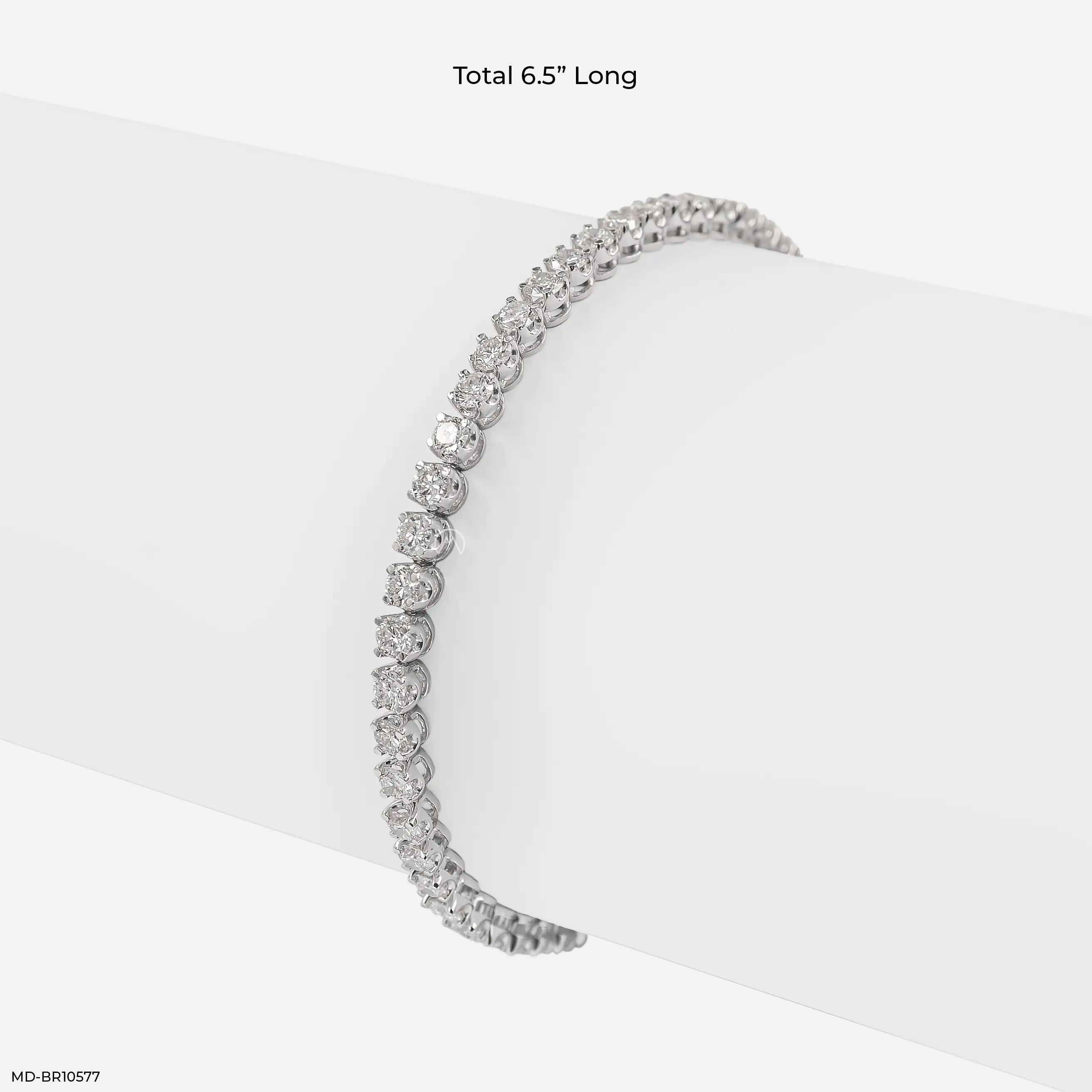 3.5 Carat Classic Lab Diamond Tennis Bracelet 10K White Gold