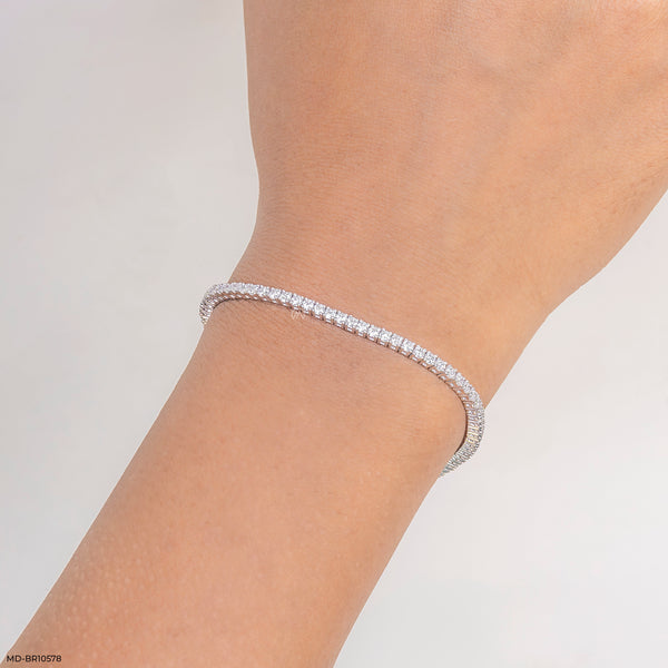 Brilliant Stream Bracelet 14K White Gold