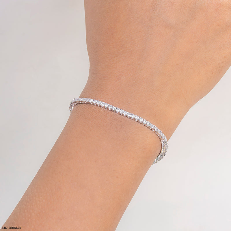 Brilliant Stream Bracelet 14K White Gold