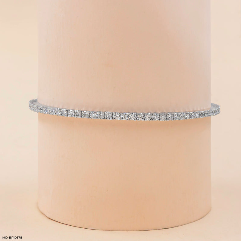 Brilliant Stream Bracelet 14K White Gold