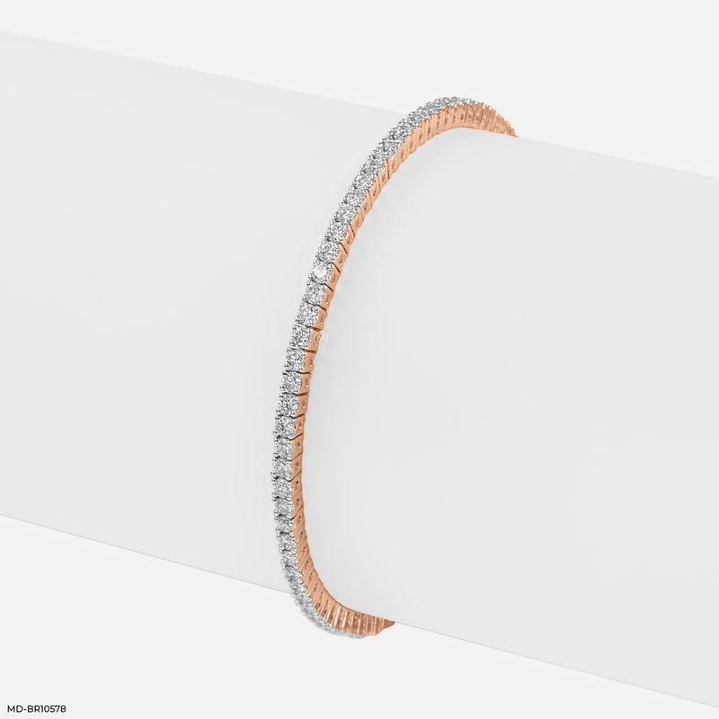Brilliant Stream Bracelet 14K White Gold