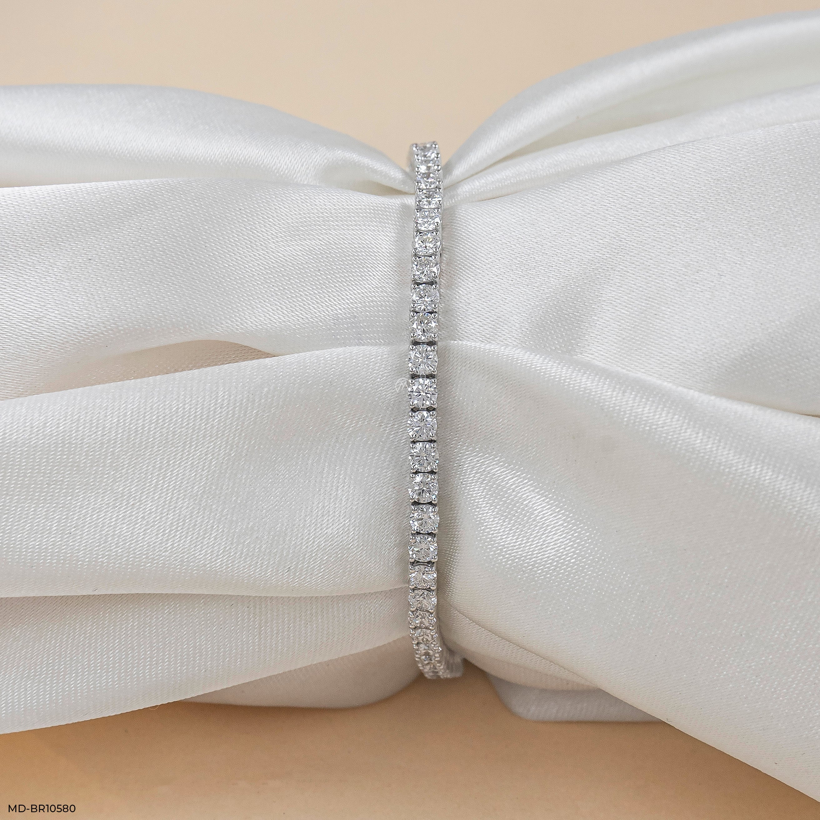 4 Carat Classic Lab Diamond Tennis Bracelet 10K White Gold