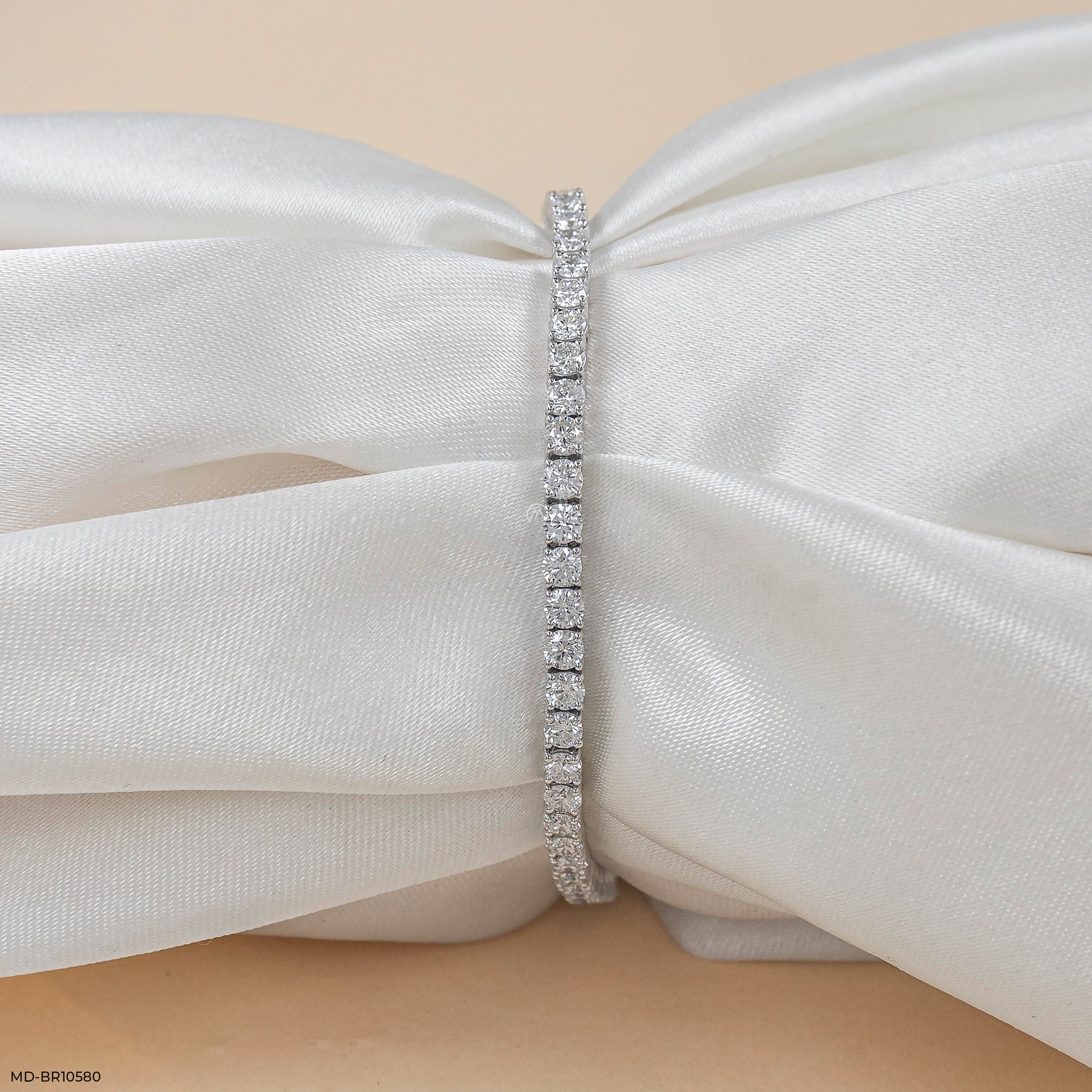 4 Carat Classic Lab Diamond Tennis Bracelet 10K White Gold