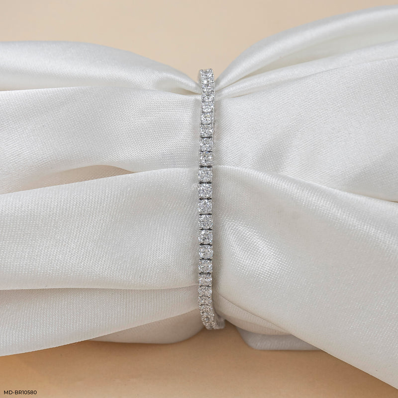 Petal-Set Eternity Bracelet 14K Rose Gold