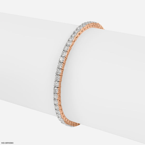 Petal-Set Eternity Bracelet 18K Rose Gold