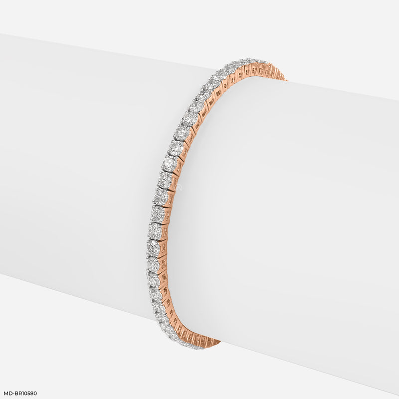 Petal-Set Eternity Bracelet 14K Rose Gold