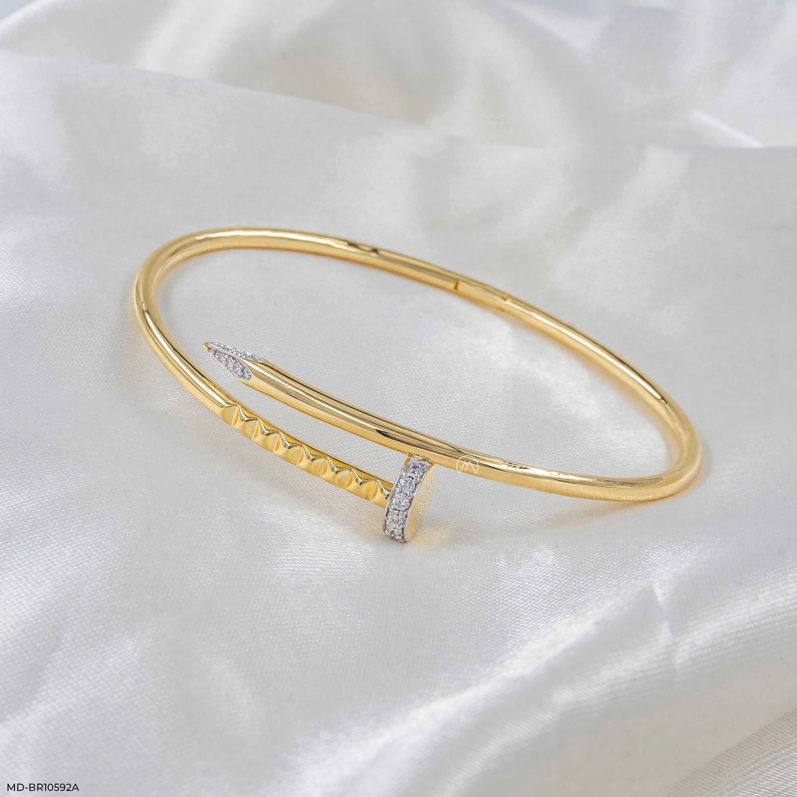 Nailed It Diamond Bracelet 14K Yellow Gold