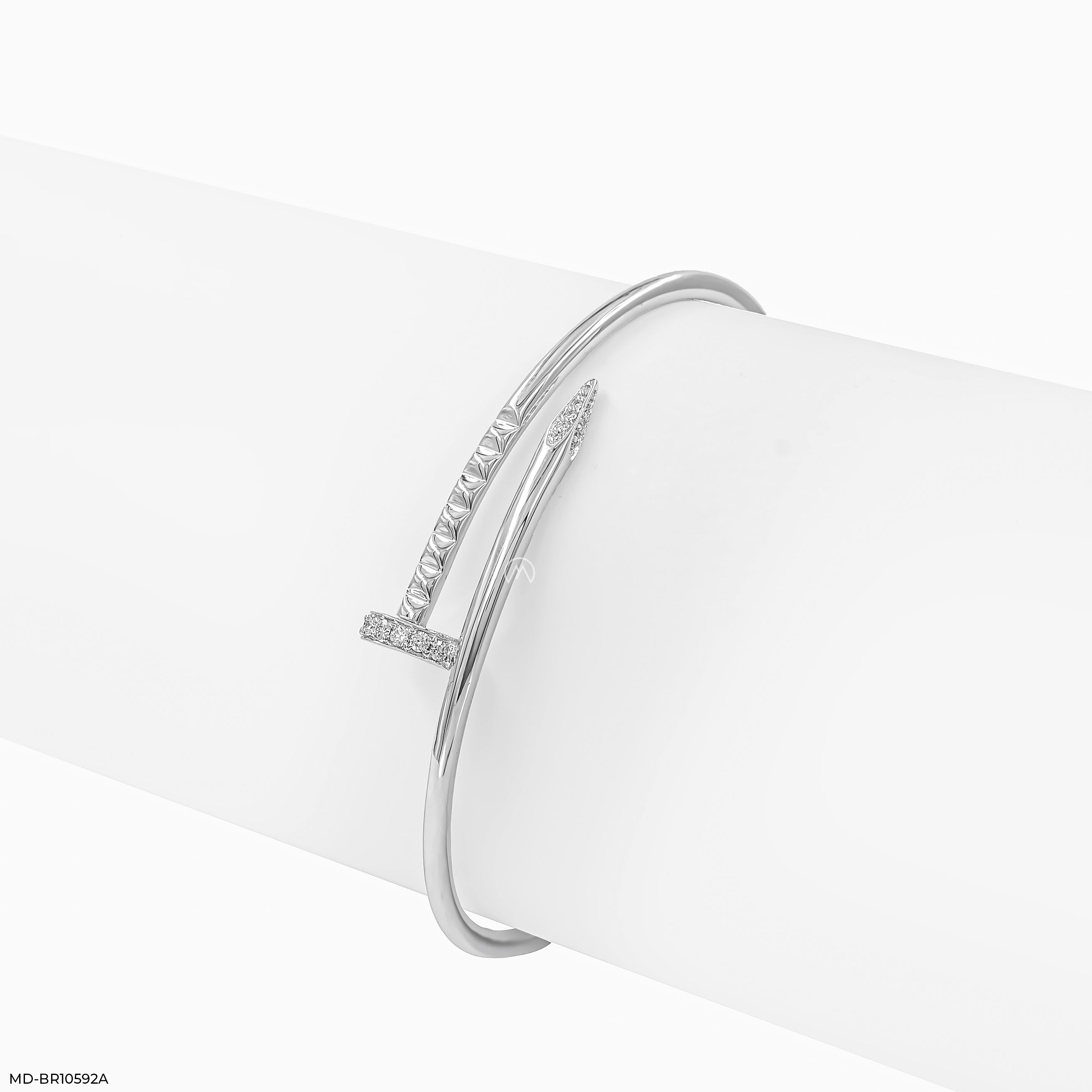 Nailed It Diamond Bracelet 18K White Gold