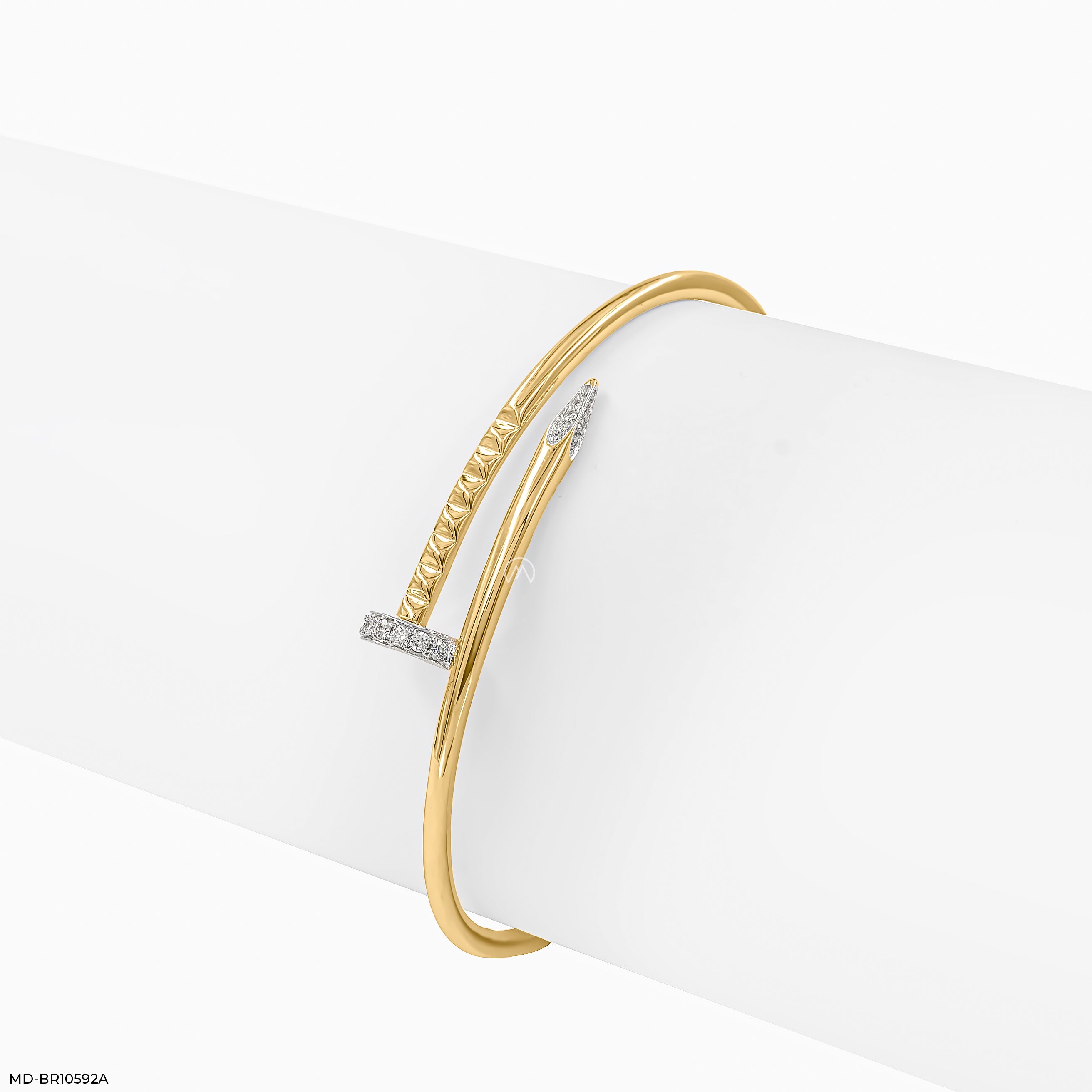 Nailed It Diamond Bracelet 9K Yellow Gold