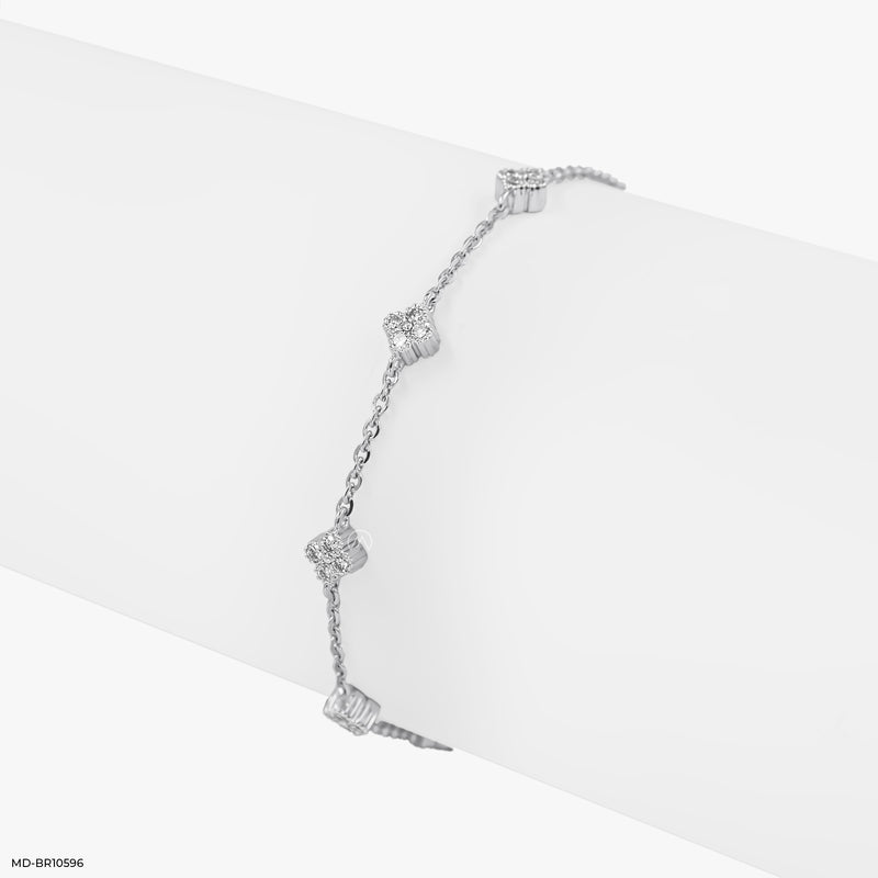Quadrilateral Sparkle Bracelet 14K Yellow Gold