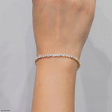 Elegance Edge Diamond Bracelets 14K White Gold