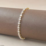 Elegance Edge Diamond Bracelets 14K White Gold